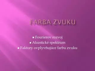 farba zvuku