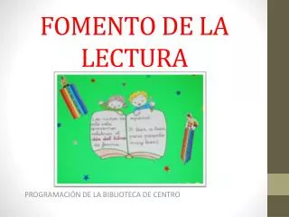 fomento de la lectura