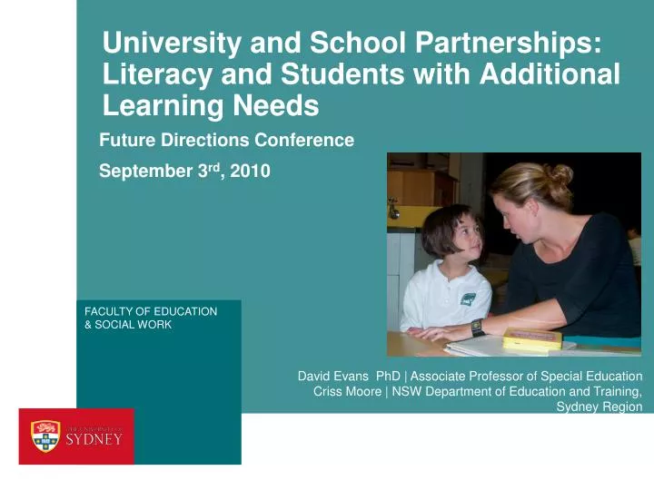 university and school partnerships literacy and students with additional learning needs