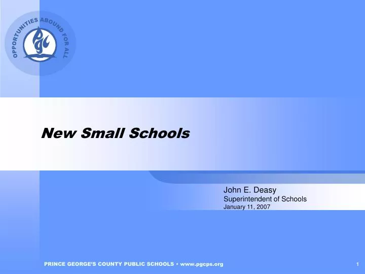 new small schools