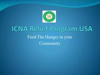 ICNA Relief Program USA