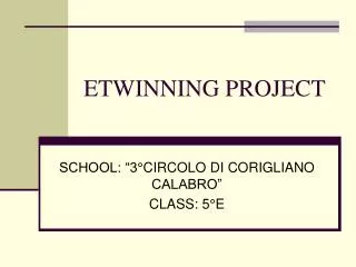 etwinning project