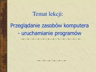 temat lekcji