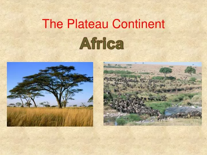 the plateau continent