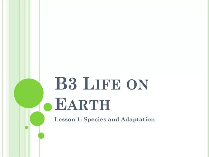 b3 life on earth