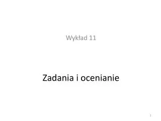 zadania i ocenianie