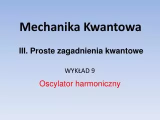 mechanika kwantowa