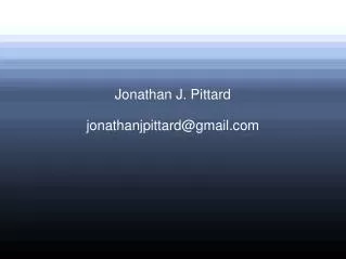 Jonathan J. Pittard jonathanjpittard@gmail