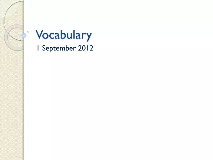 vocabulary