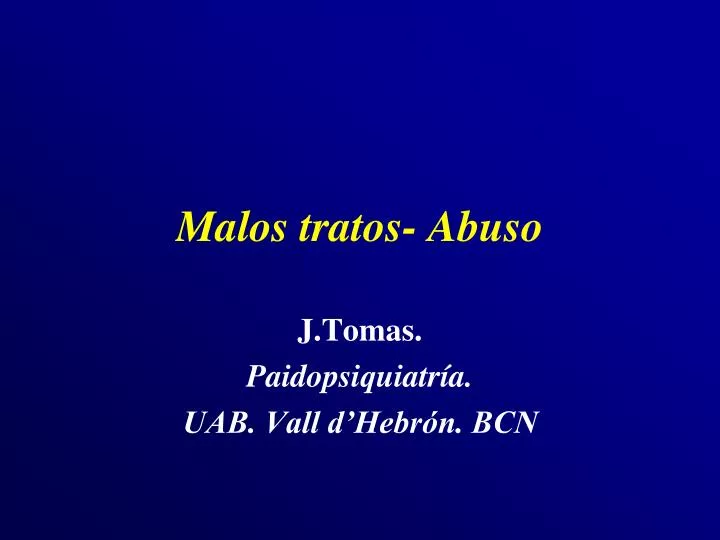 malos tratos abuso