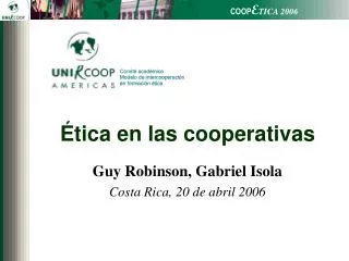 tica en las cooperativas