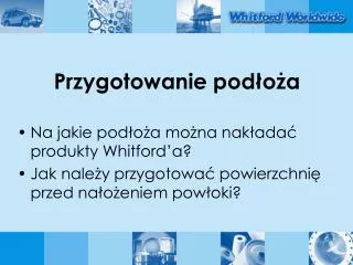 przygotowanie pod o a