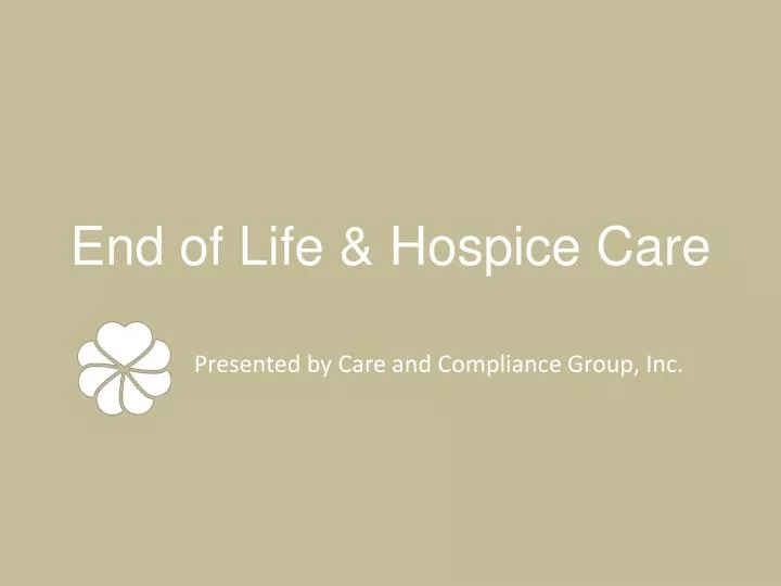 end of life hospice care