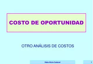 costo de oportunidad