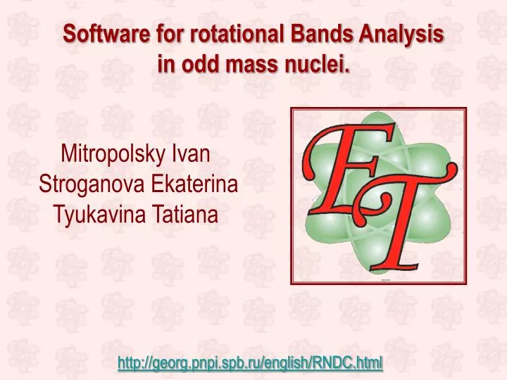 software for rotational bands analysis in odd mass nuclei