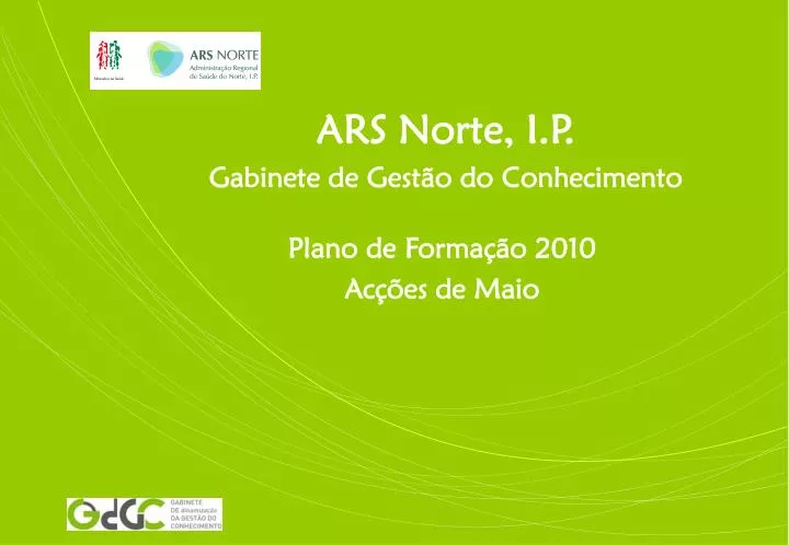 ars norte i p gabinete de gest o do conhecimento