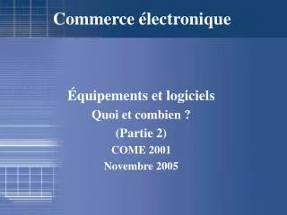 commerce lectronique