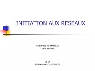 initiation aux reseaux