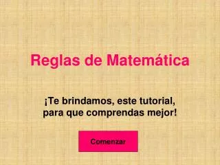 reglas de matem tica