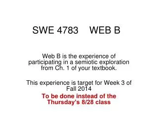 SWE 4783 WEB B