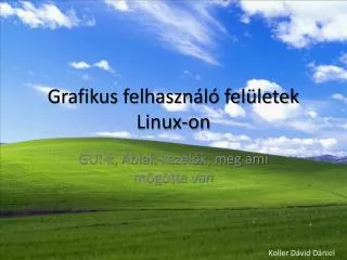 grafikus felhaszn l fel letek linux on
