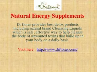 Natural Energy Supplements