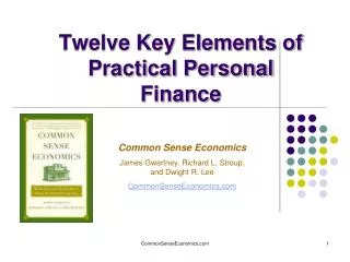Twelve Key Elements of Practical Personal Finance