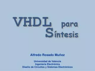 vhdl para s ntesis