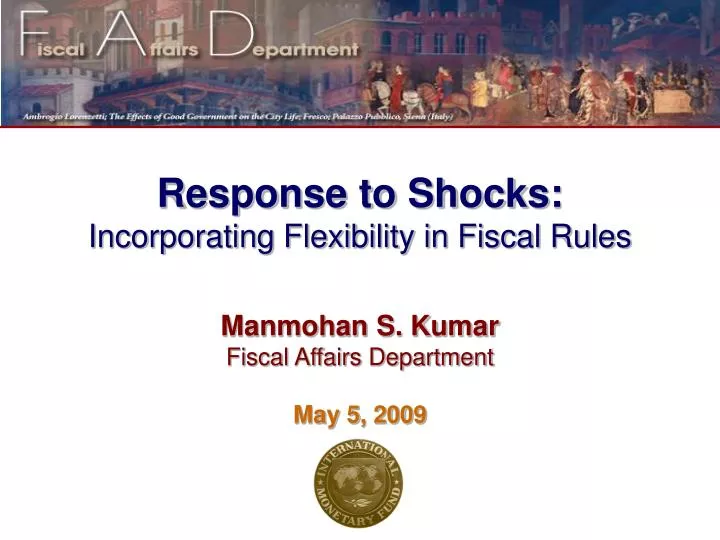 response to shocks incorporating flexibility in fiscal rules