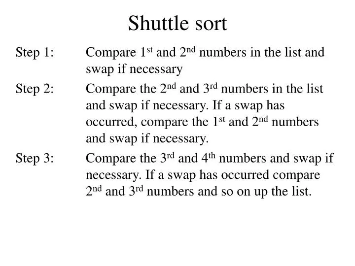 shuttle sort