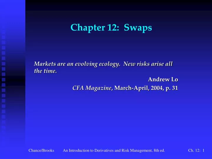chapter 12 swaps