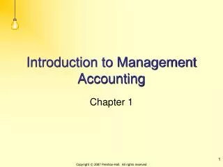 Introduction to Management Accounting