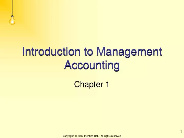 introduction to management accounting