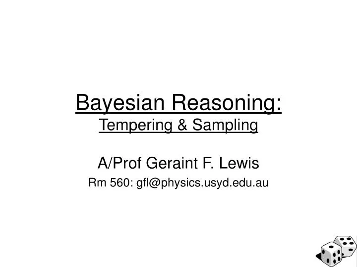 bayesian reasoning tempering sampling