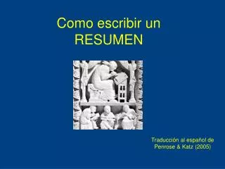 como escribir un resumen