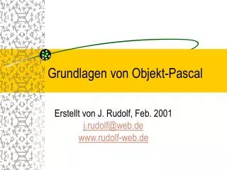 grundlagen von objekt pascal