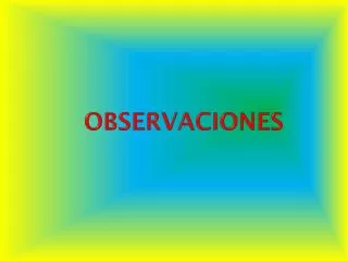 observaciones