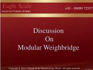 Modular weighbridge manufacturer and exporter