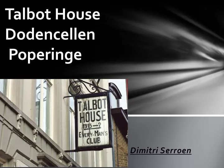 talbot house dodencellen poperinge