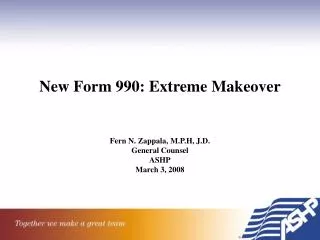 New Form 990: Extreme Makeover