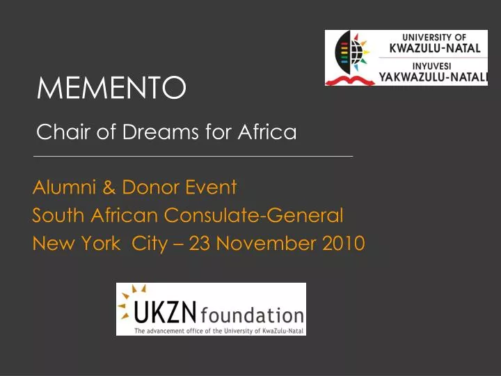 memento chair of dreams for africa