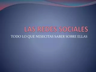 las redes sociales