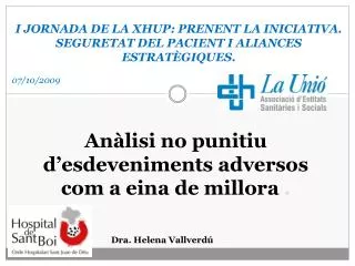 an lisi no punitiu d esdeveniments adversos com a eina de millora