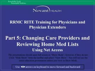 RRMC RITE Training for Physicians and Physician Extenders
