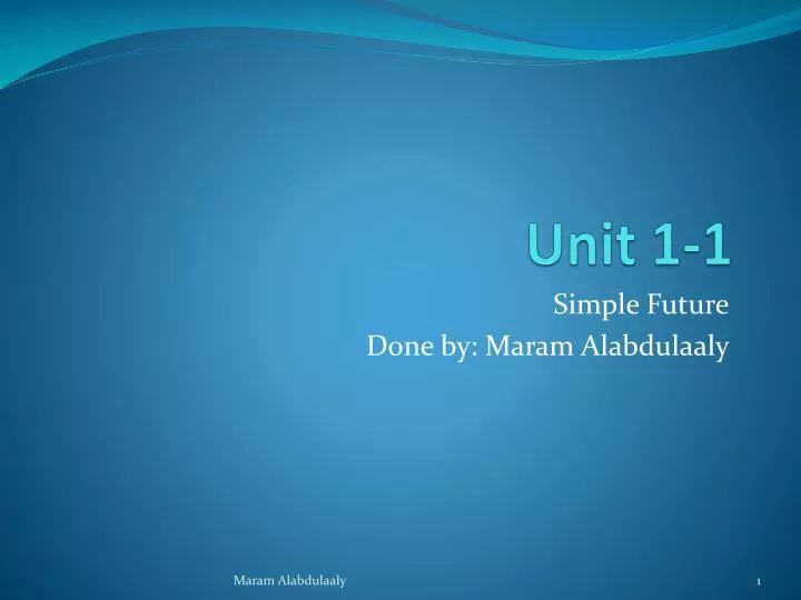 unit 1 1
