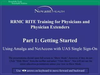 RRMC RITE Training for Physicians and Physician Extenders Part 1: Getting Started