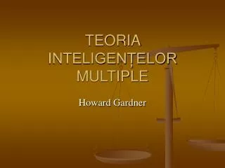 teoria inteligen elor multiple