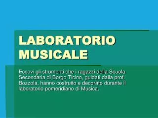 laboratorio musicale