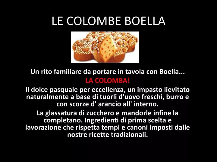 le colombe boella