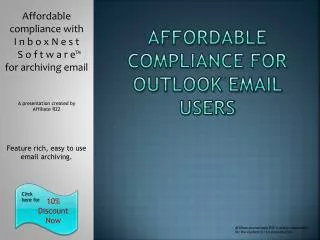 affordable compliance for Outlook Email users